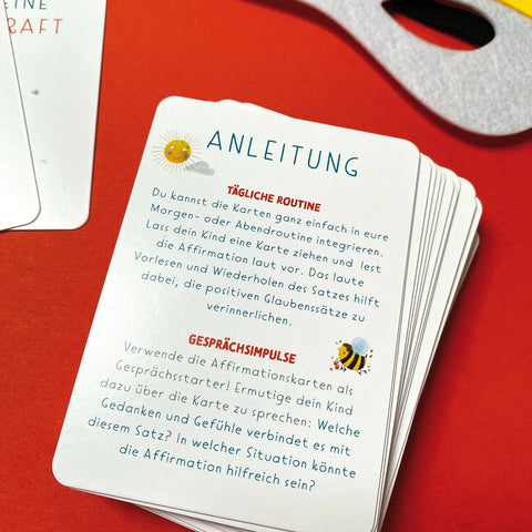 Affirmationskarten für Kinder 'Starke Gedanken' Rüsselfuchs