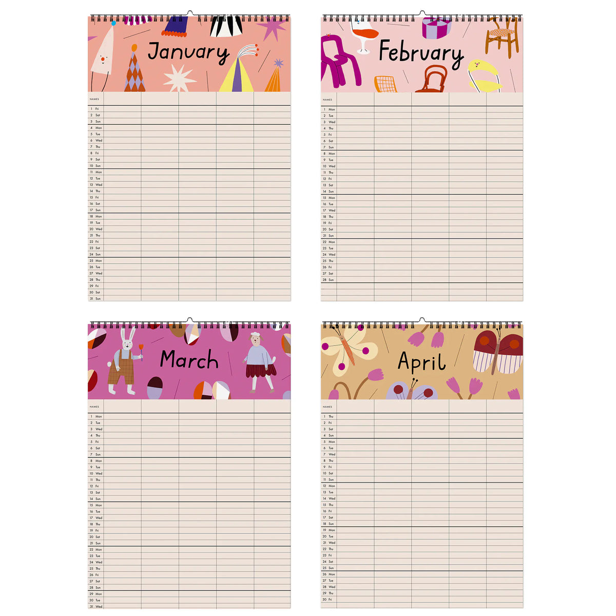Familienkalender 2027 inkl. Poster + 88 Sticker Nuukk / Anna Katharina Jansen