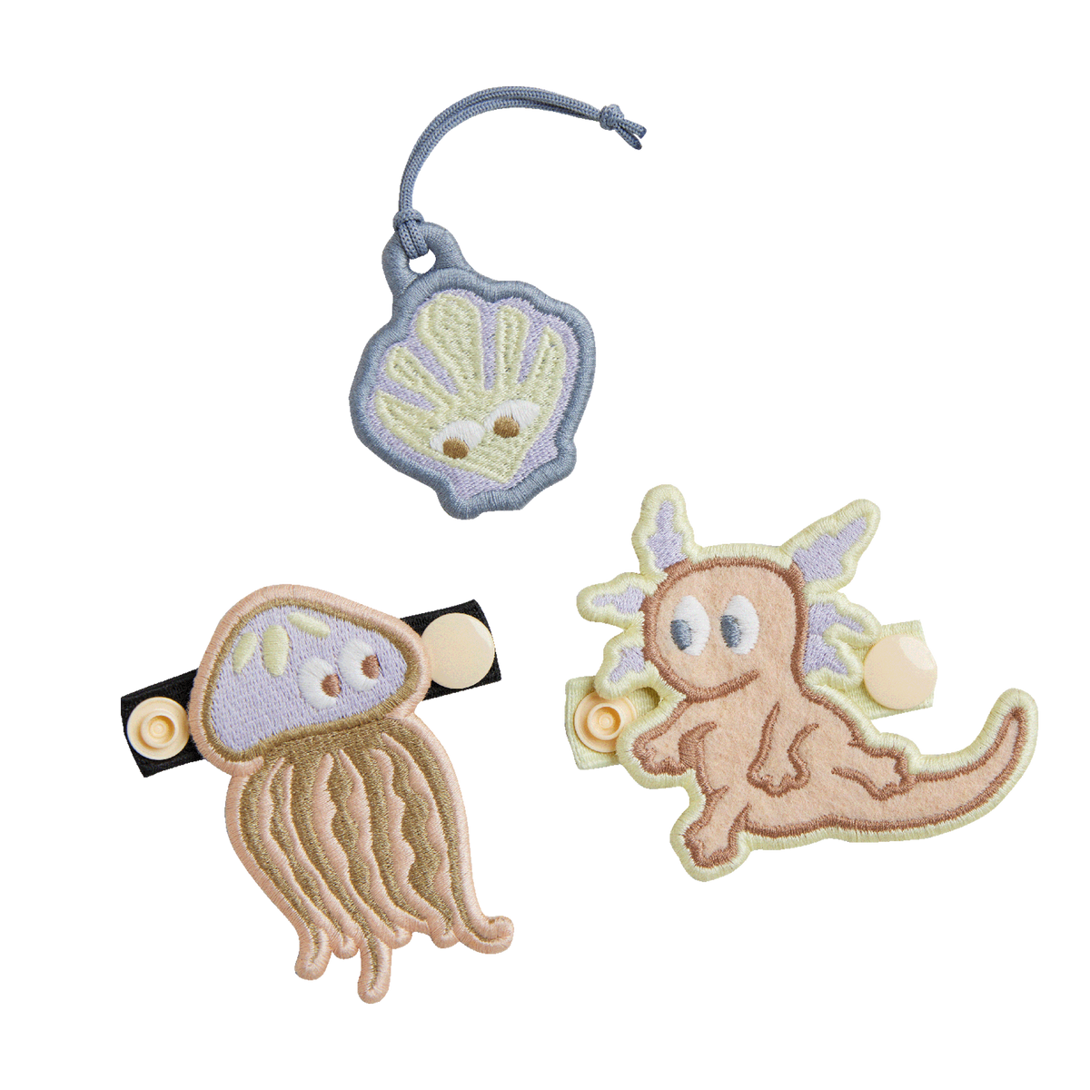 Kids Patch Set 'Multi' – Qualle, Muschel und Axolotl GOT BAG
