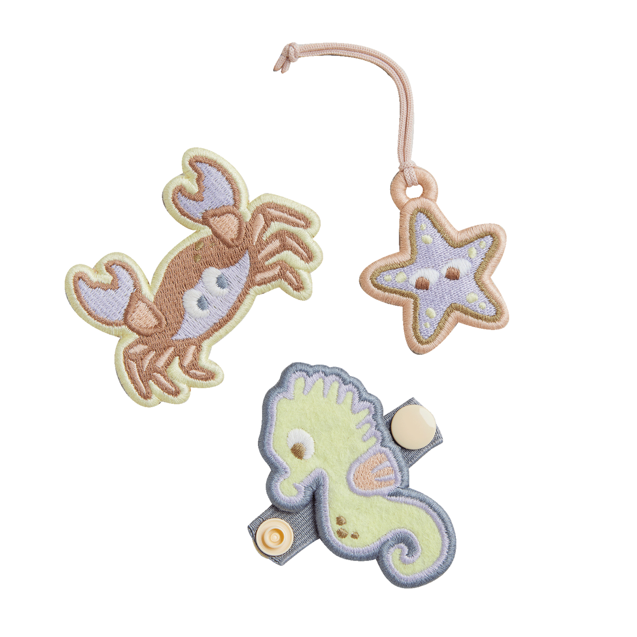 Kids Patch Set 'Multi' – Seepferdchen, Krabbe und Seestern GOT BAG