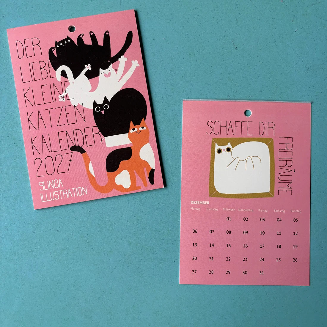 Kalender 'Der liebe kleine Katzenkalender' – 2027 Slinga