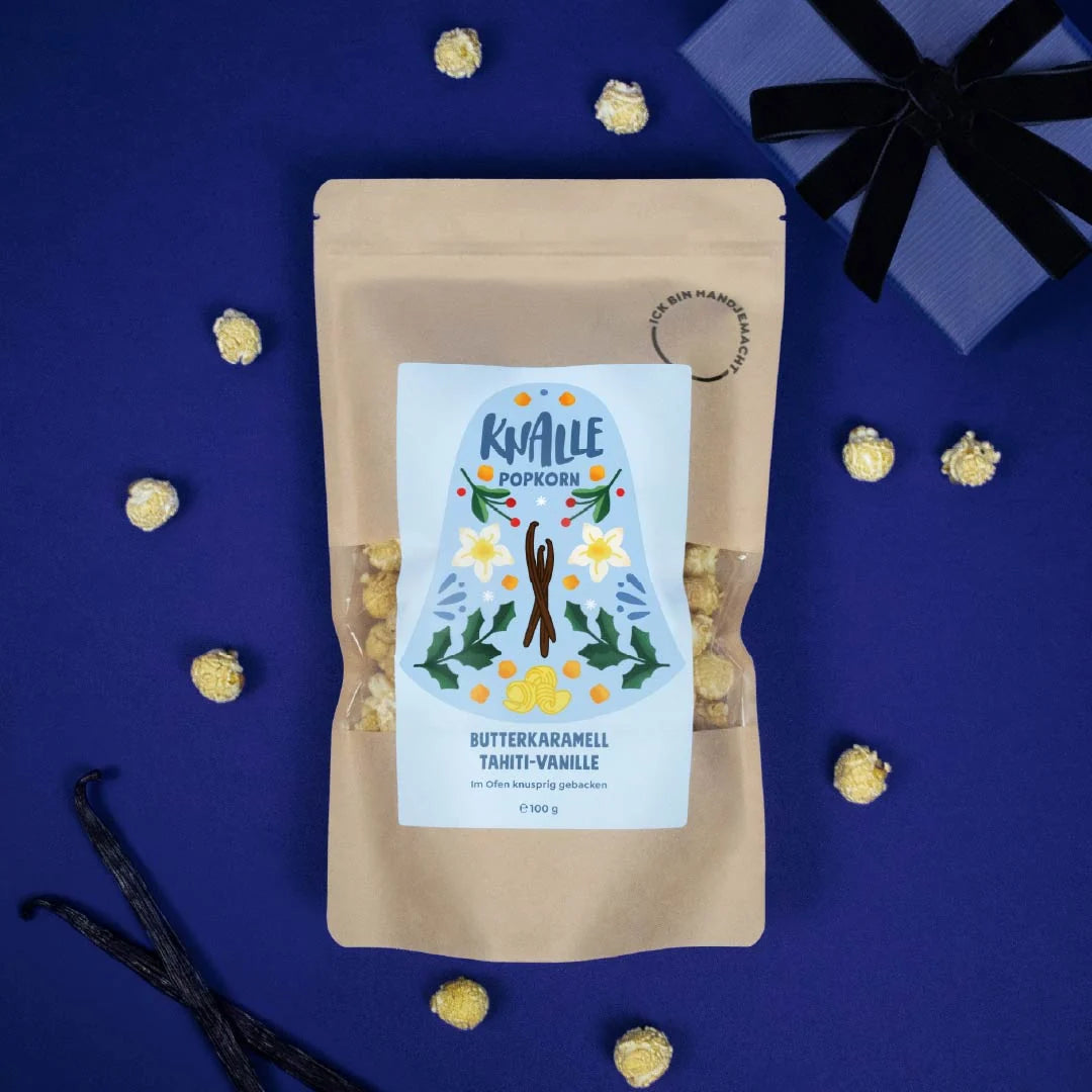 Popcorn 'Butterkaramell Tahiti-Vanille' – Weihnachtsedition Popkornditorei Knalle