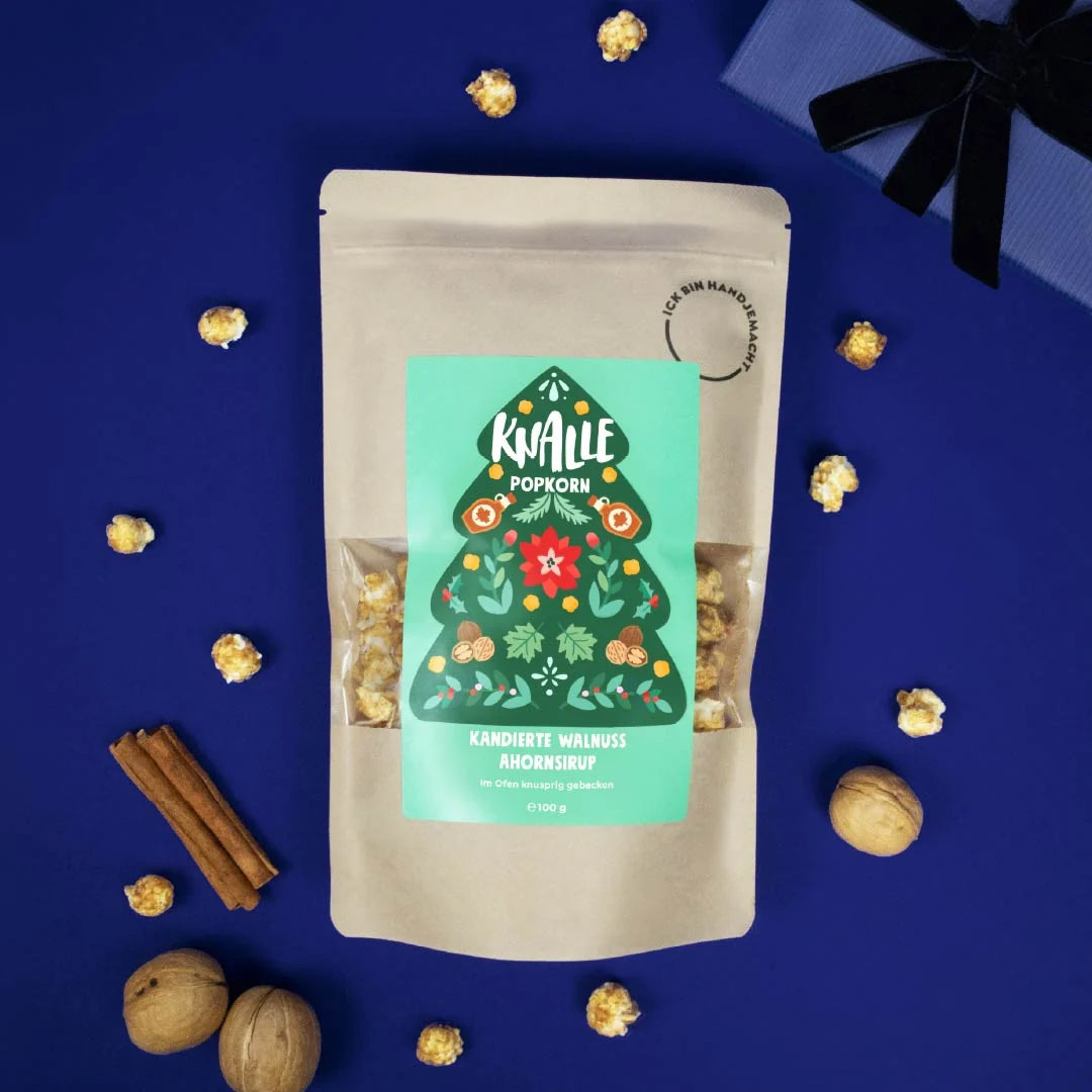 Popcorn 'Kandierte Walnuss Ahornsirup' Popkornditorei Knalle