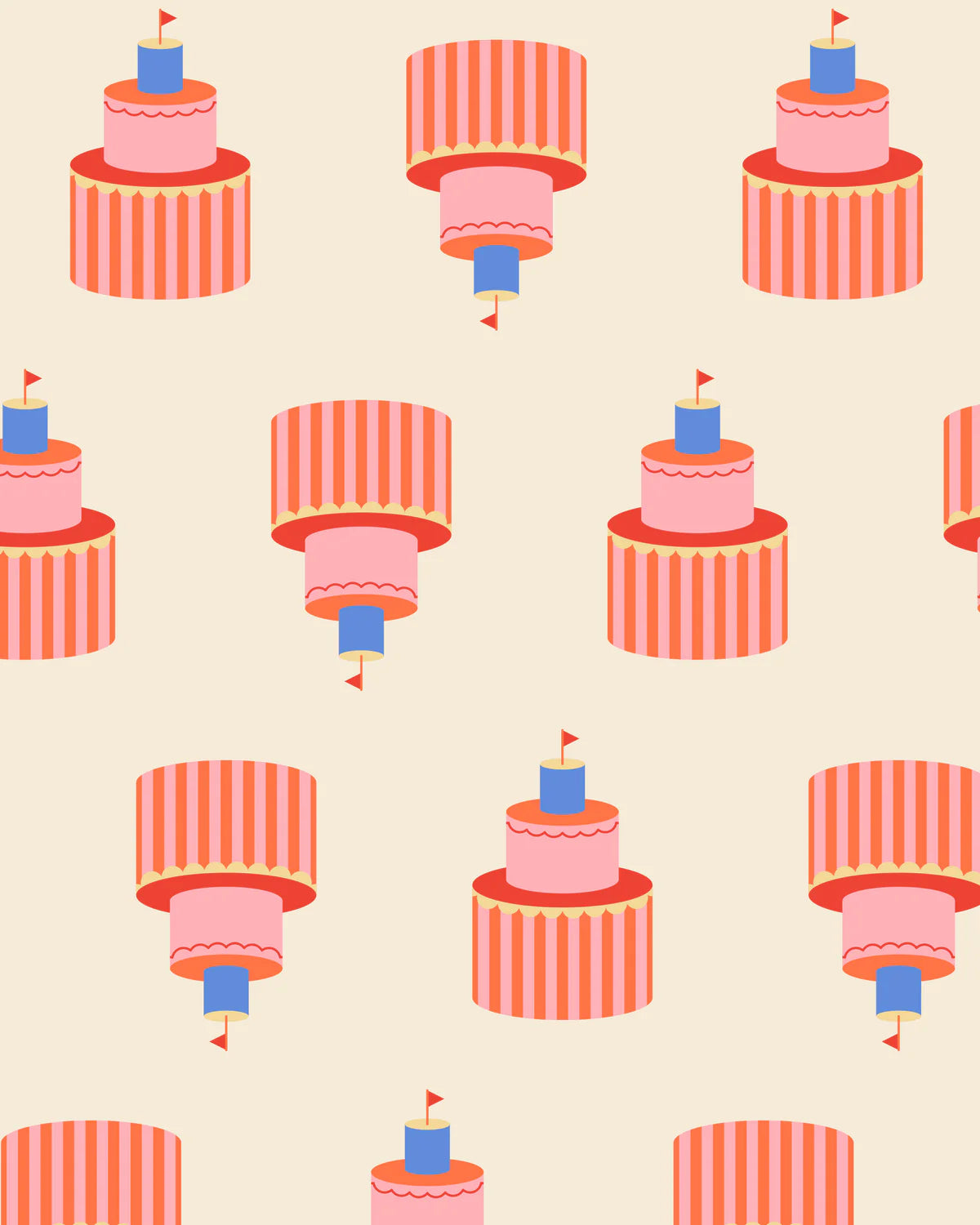 5er-Set Geschenktüten 'Kuchen' Kado Design