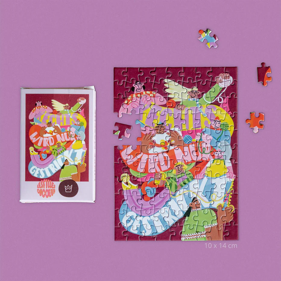 Mini-Puzzle 'Linke Masche / Rechts wird nur gestrickt' Willa Wunst