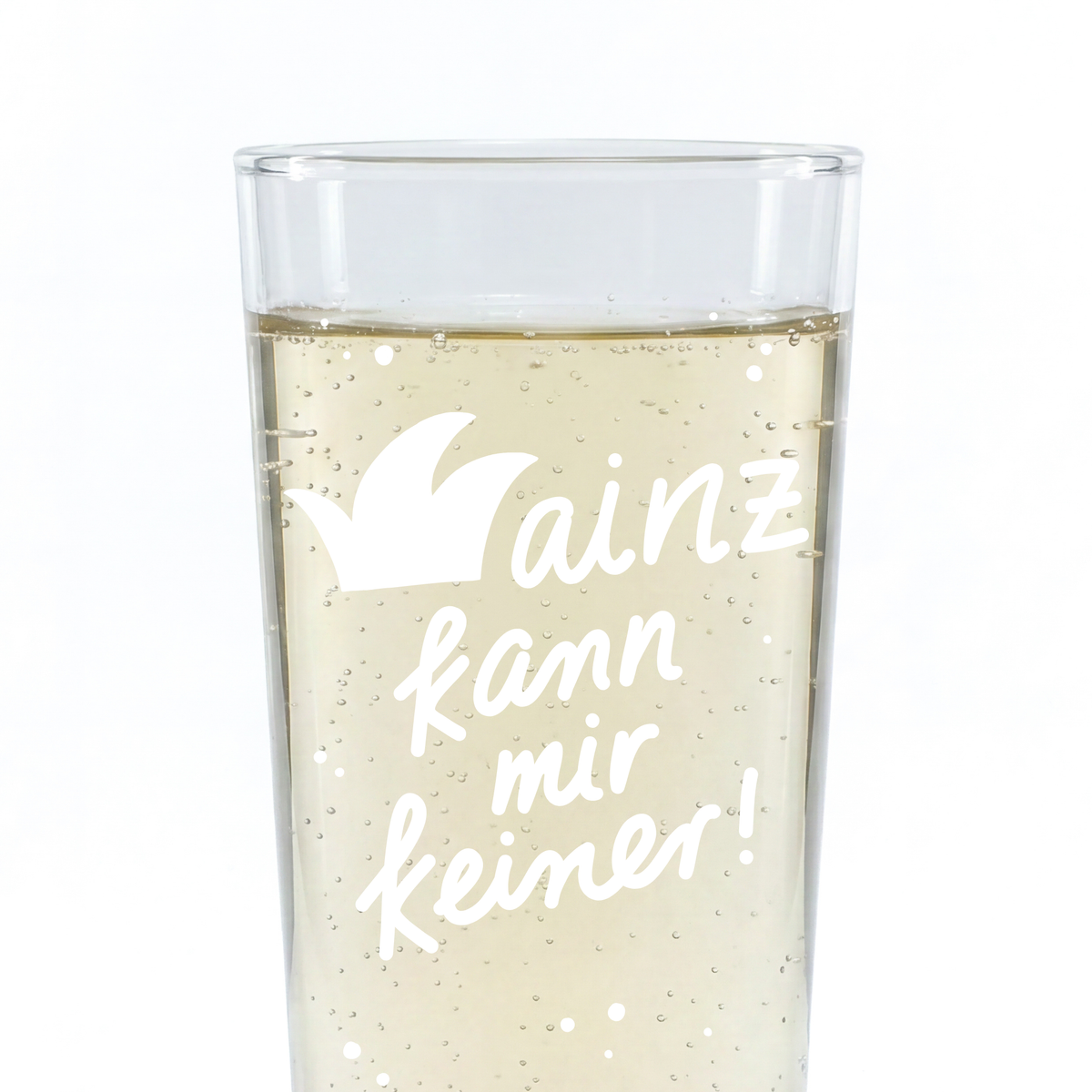 Weinschorle-Glas 'Mainz kann mir keiner' pinke distel