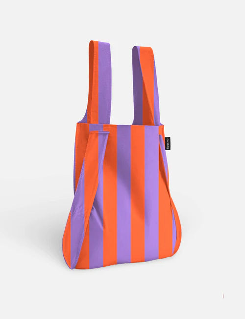 2in1 Bag & Backpack 'Red/Purple Stripes' Notabag