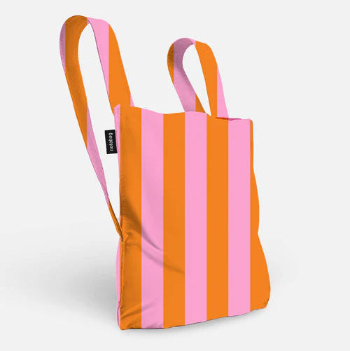 2in1 Bag & Backpack 'Orange/Pink Stripes' Notabag