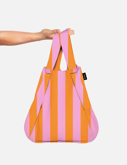 2in1 Bag & Backpack 'Orange/Pink Stripes' Notabag