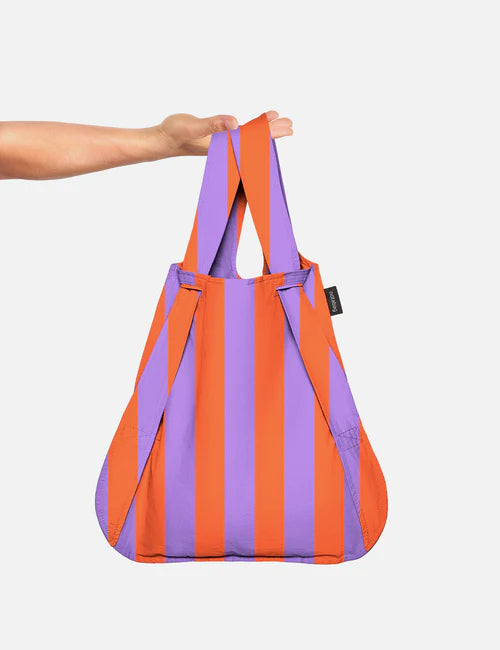 2in1 Bag & Backpack 'Red/Purple Stripes' Notabag