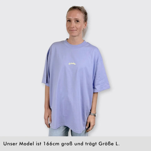T-Shirt 'Liebe auf die Eins' – violet