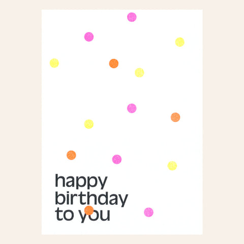 Postkarte 'Happy Birthday To You' – Punkte Herr und Frau Rio