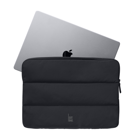 Puffer Laptop Sleeve 14″ 'Black' – Monochrome Edition