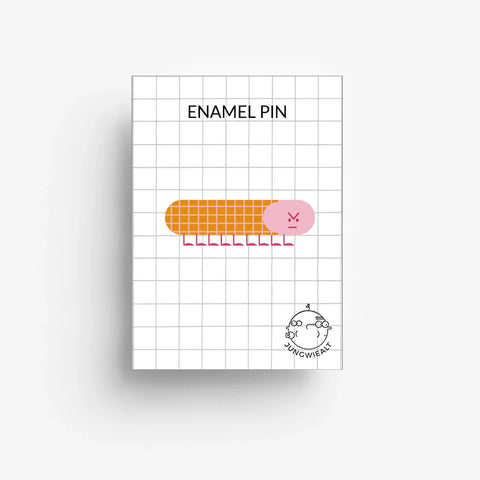 Emaille-Pin 'Beleidigte Leberwurst'