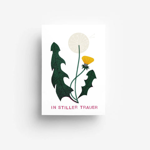 Postkarte 'In stiller Trauer' – Blumen