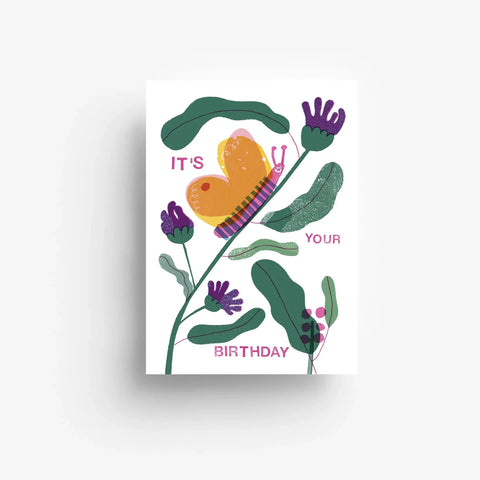 Postkarte 'It's your Birthday' – Schmetterling