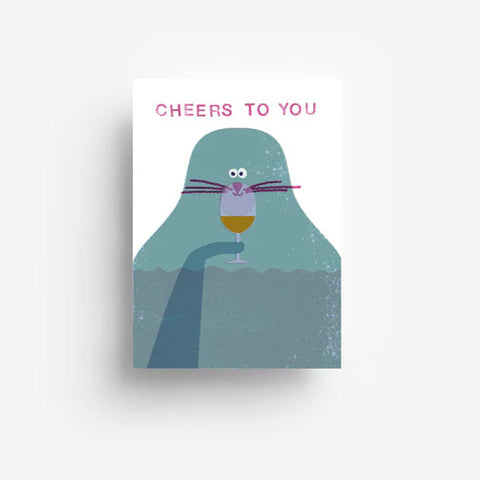 Postkarte 'Cheers to you' – Robbe jungwiealt