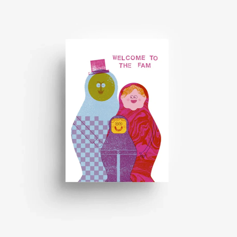 Postkarte 'Welcome to the Fam' jungwiealt