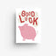 Postkarte 'Good Luck' – Schwein
