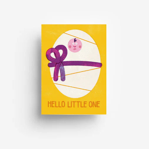 Postkarte 'Hello Little One' – Ei Geschenk jungwiealt