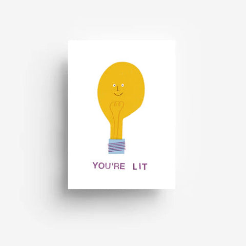 Postkarte 'You're Lit'