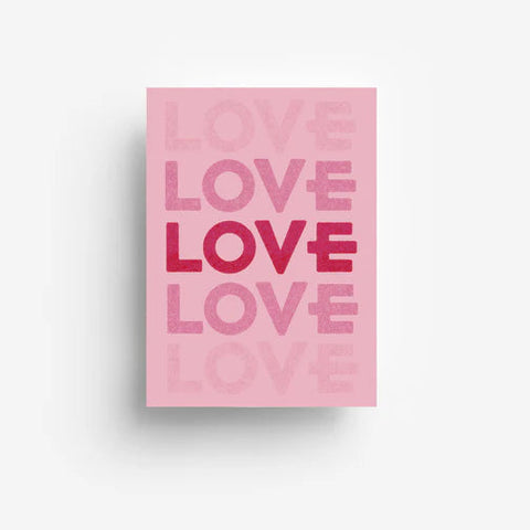 Postkarte 'Love' – Typo