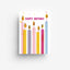 Postkarte 'Happy Birthday' – Kerzen jungwiealt