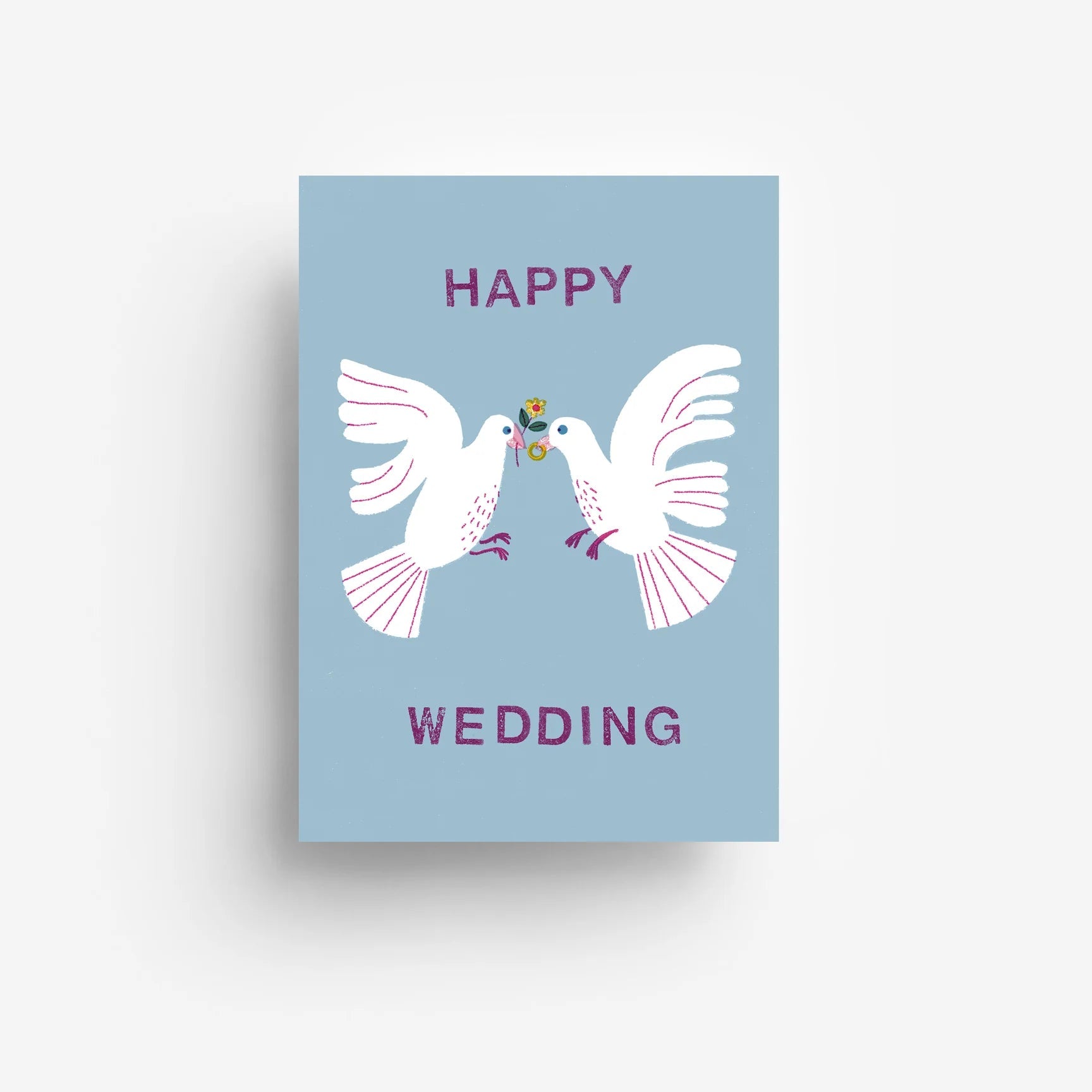 Postkarte 'Happy Wedding' – Vögel jungwiealt