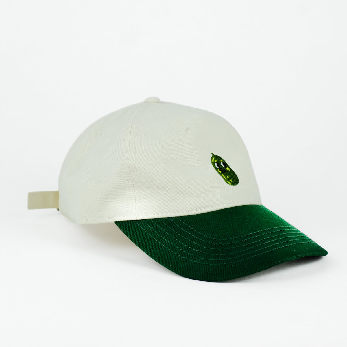 Cap 'Gurke' – beige/grün Rubberband