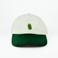 Cap 'Gurke' – beige/grün Rubberband