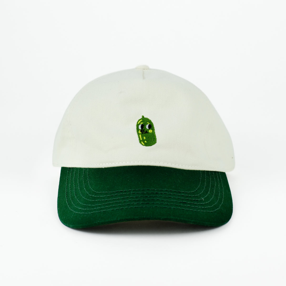 Cap 'Gurke' – beige/grün Rubberband