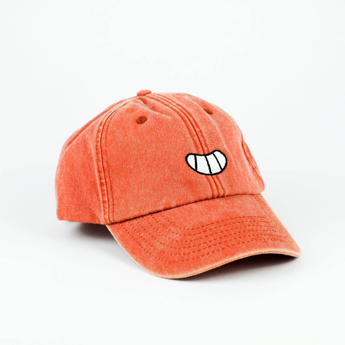 Cap 'Grinsen' – rot Rubberband