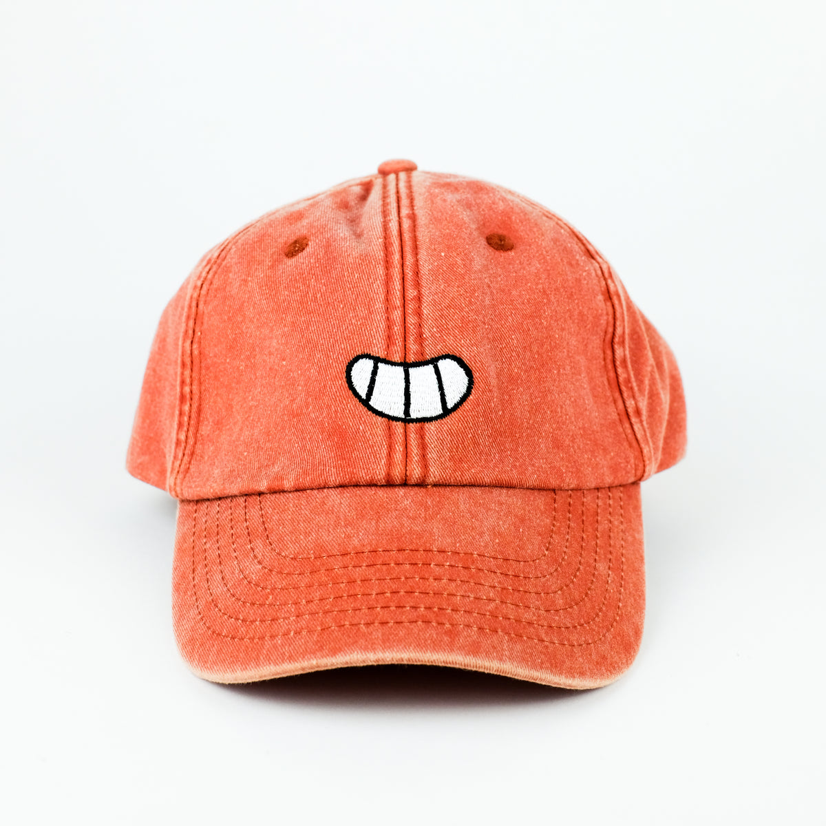 Cap 'Grinsen' – rot Rubberband
