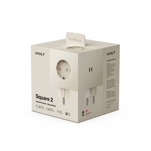 Steckdose 'Square 2' – Nomad Sand (ohne Kabel)