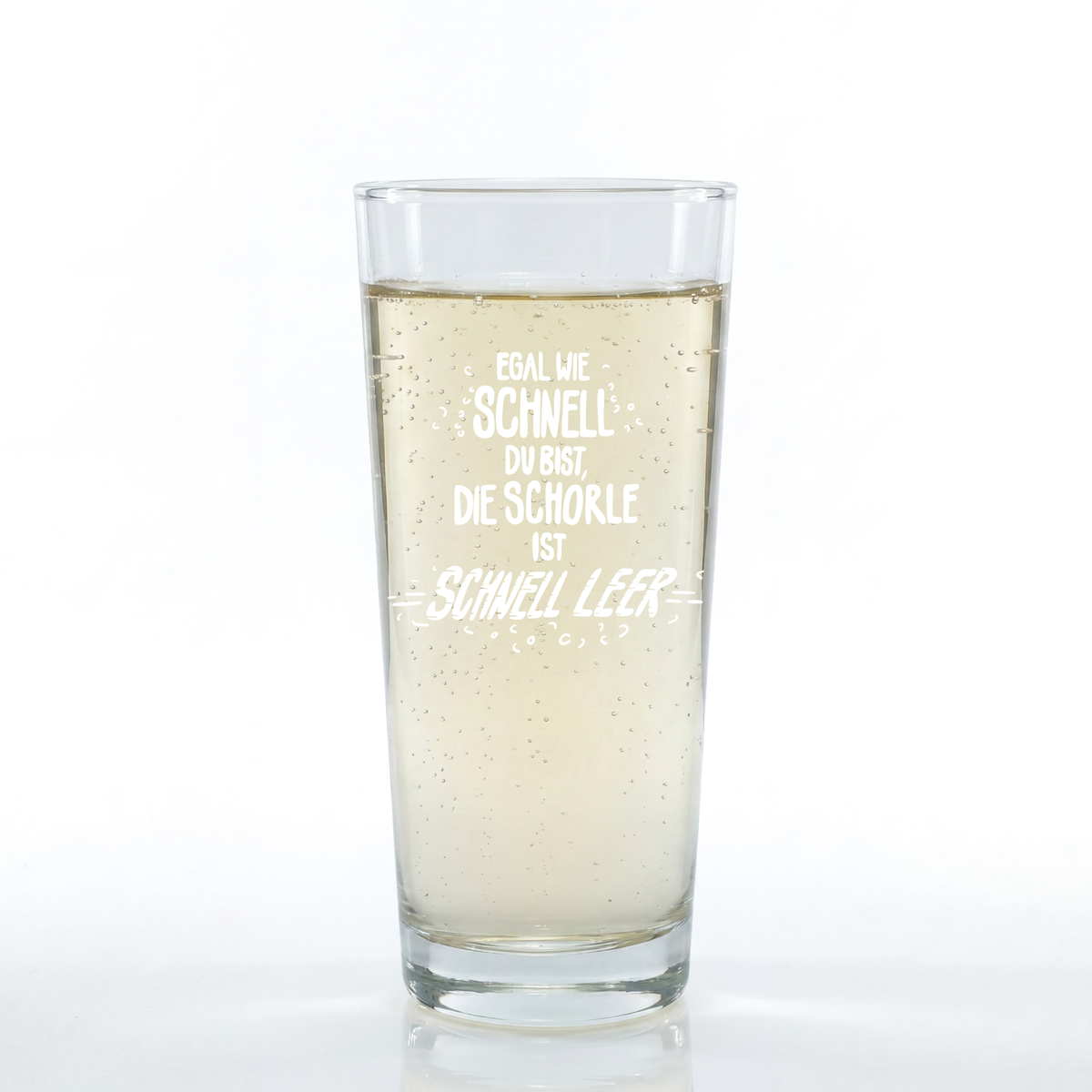 Weinschorle-Glas 'Egal wie schnell du bist, die Schorle ist schnell leer' pinke distel
