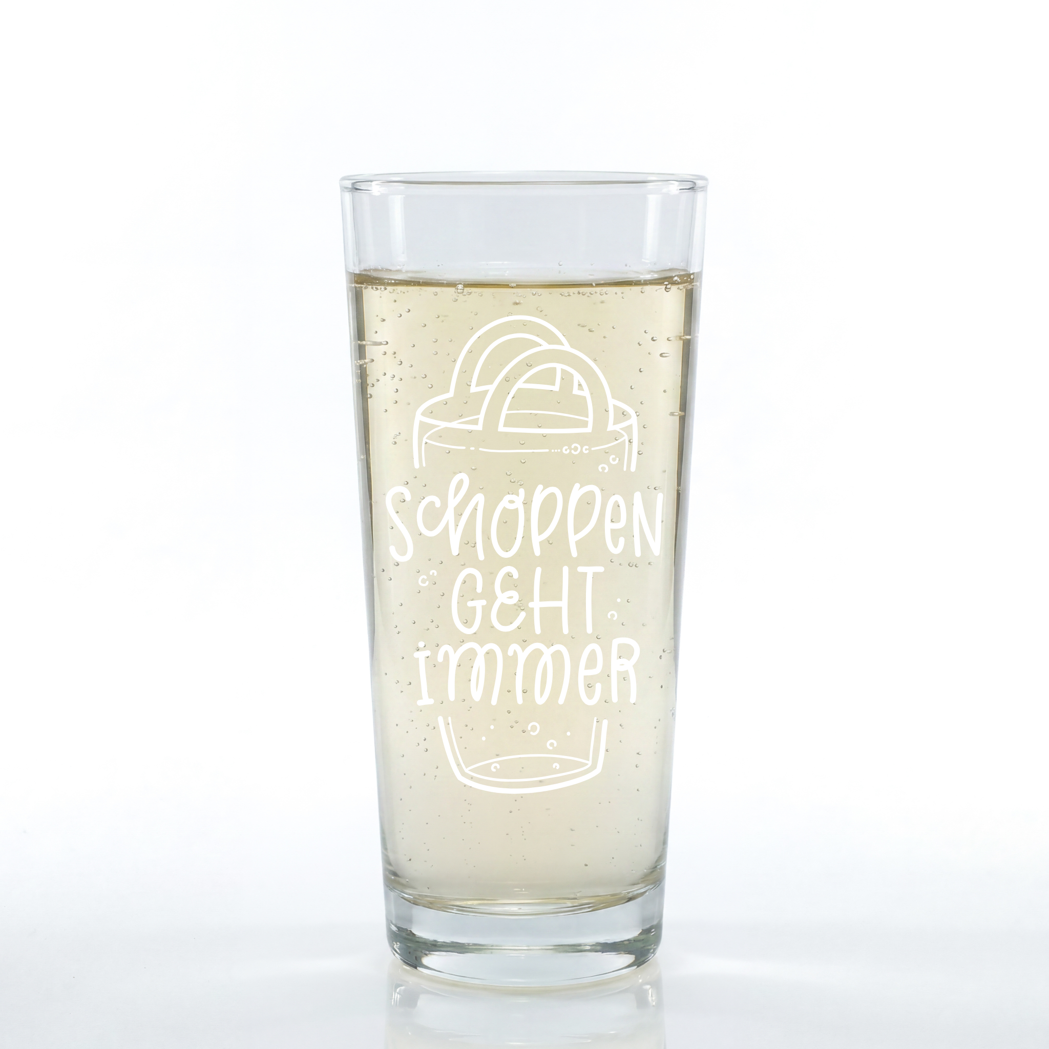 Weinschorle-Glas 'Schoppen geht immer'