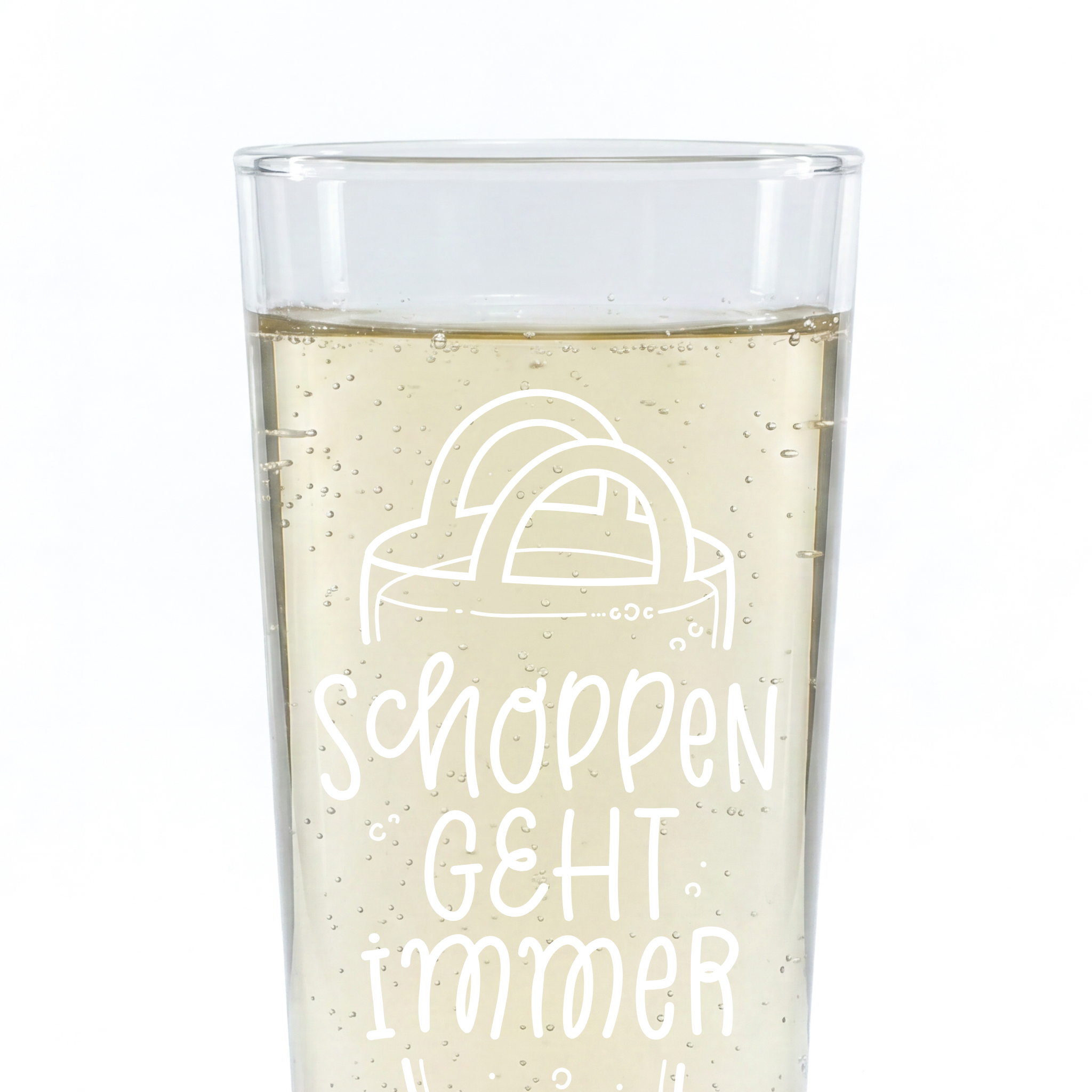 Weinschorle-Glas 'Schoppen geht immer'