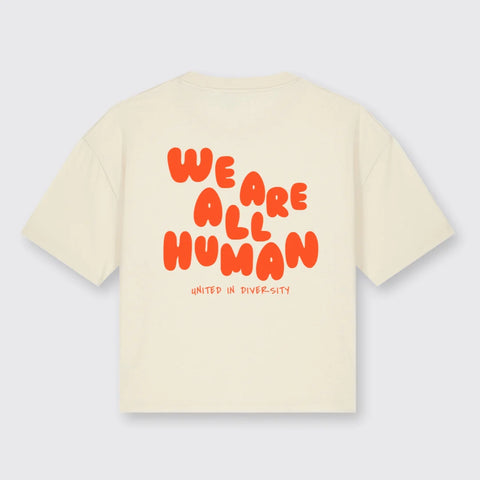 T-Shirt 'We Are All Human' - natur Bee Proud