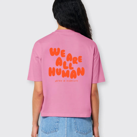 T-Shirt 'We Are All Human' - natur Bee Proud