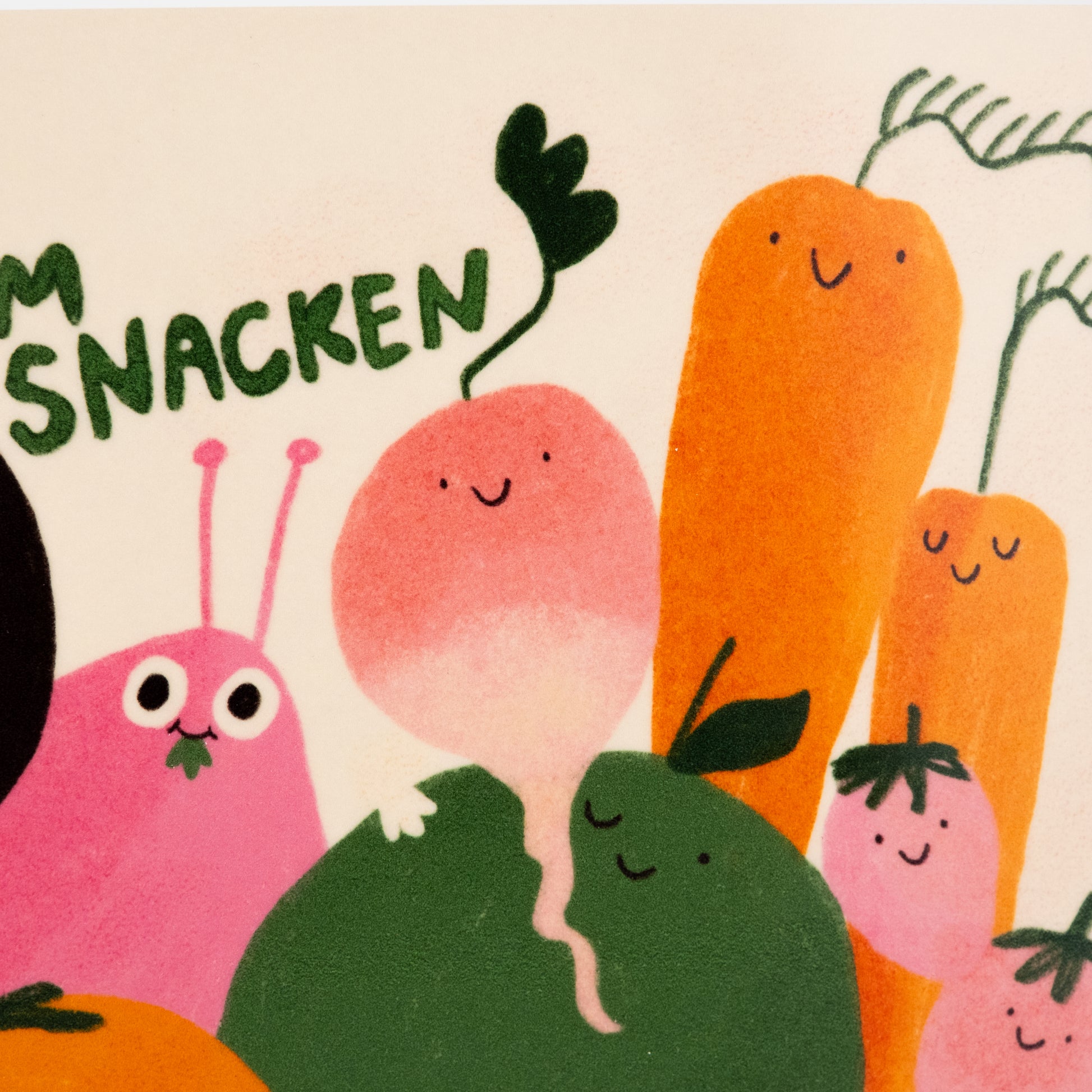 Frühstücksbrettchen 'Ich bin so schnecklich gern am snacken' Slinga