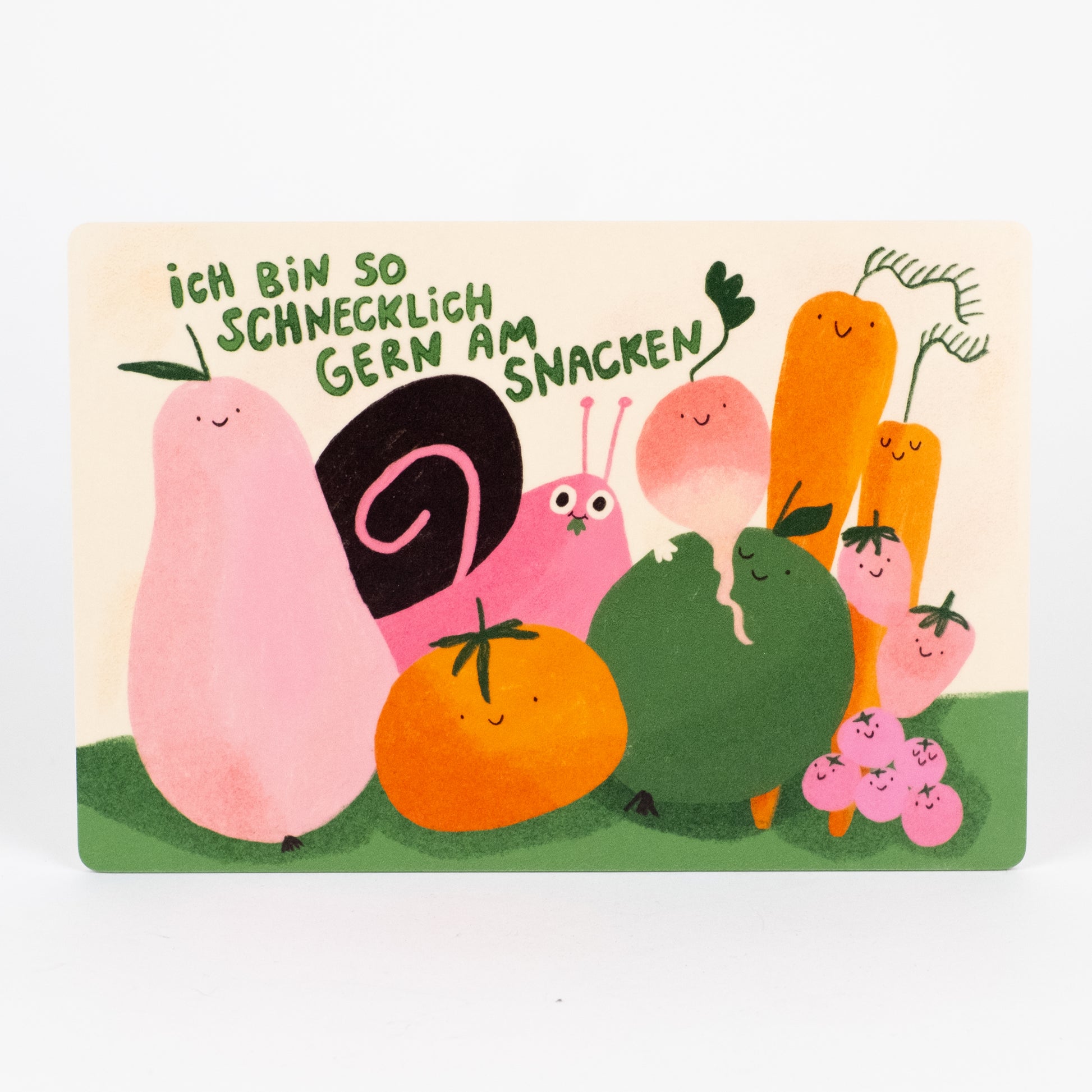 Frühstücksbrettchen 'Ich bin so schnecklich gern am snacken' Slinga