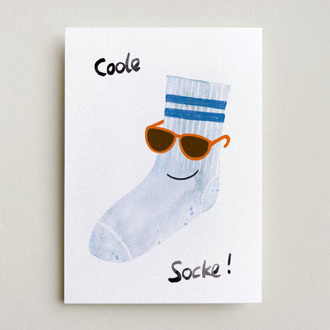 Postkarte 'Coole Socke'