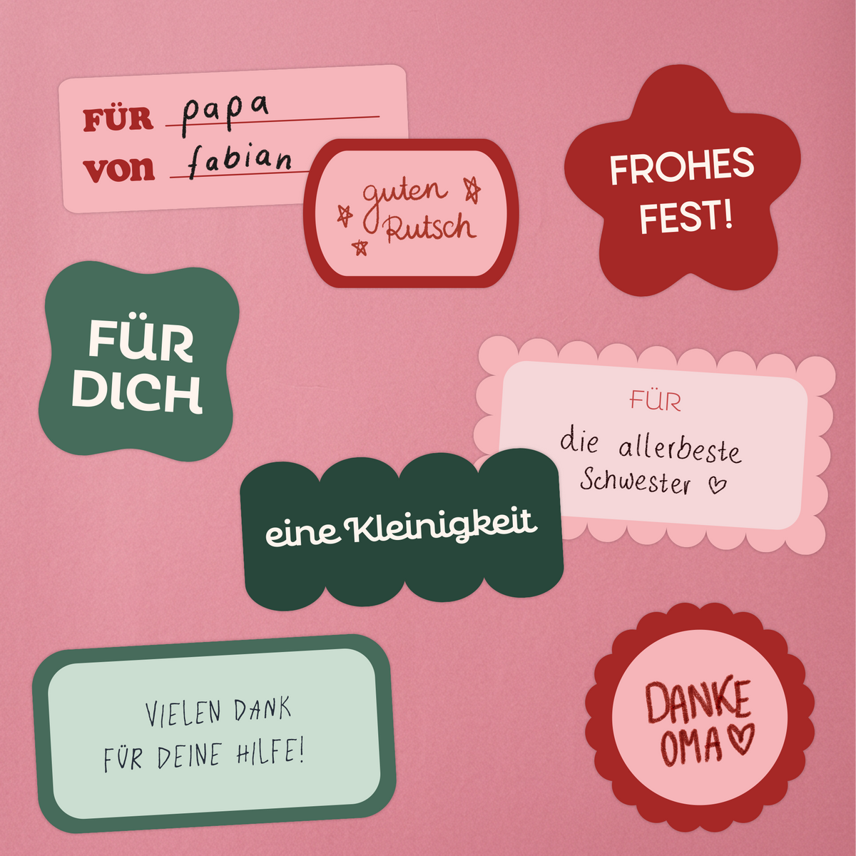 Geschenkaufkleber Stickerset LIEBS.CO