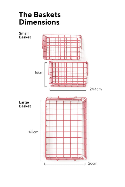 Metallkorb 'The Basket' – berry