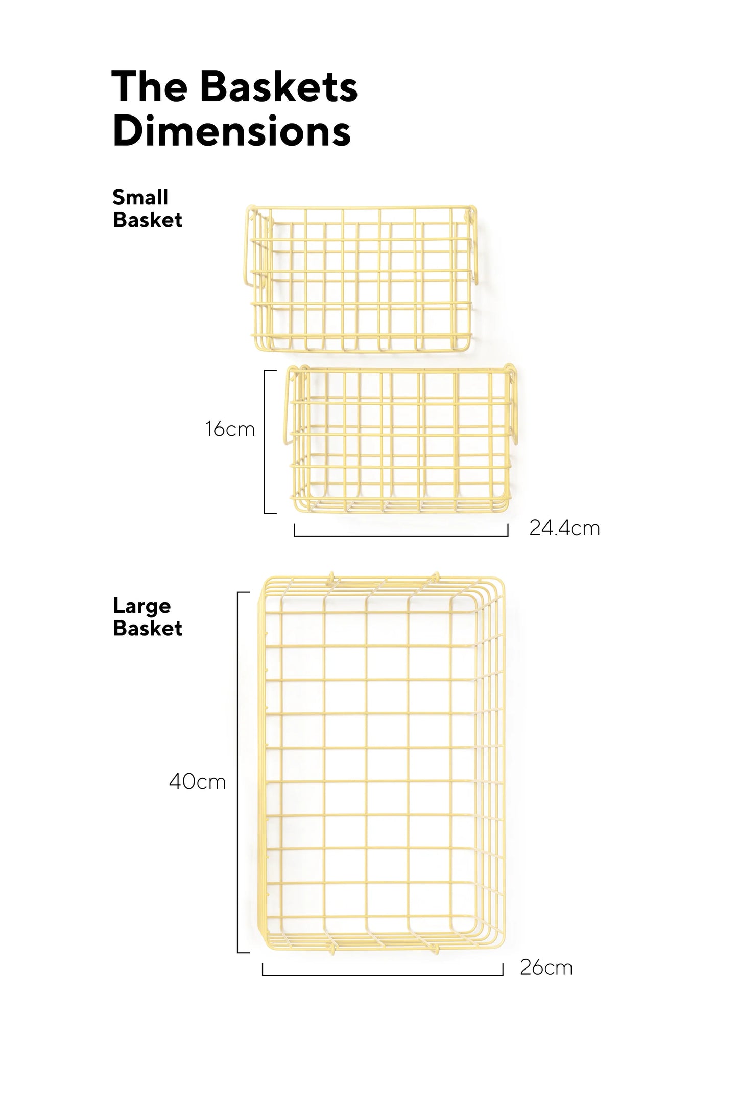 Metallkorb 'The Basket' – butter mustard