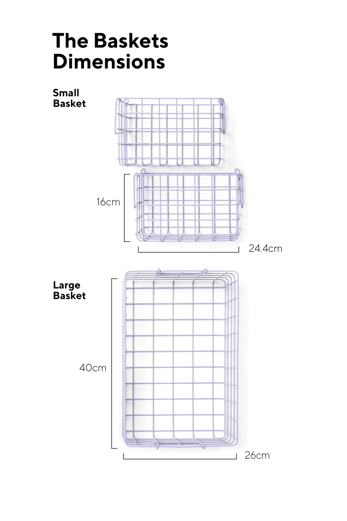 Metallkorb 'The Basket' – lilac mustard