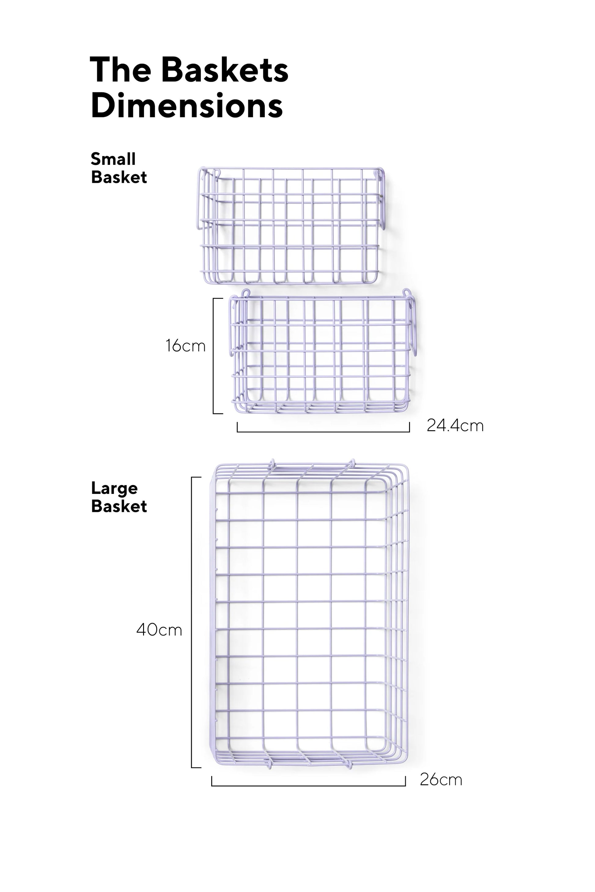 Metallkorb 'The Basket' – lilac mustard