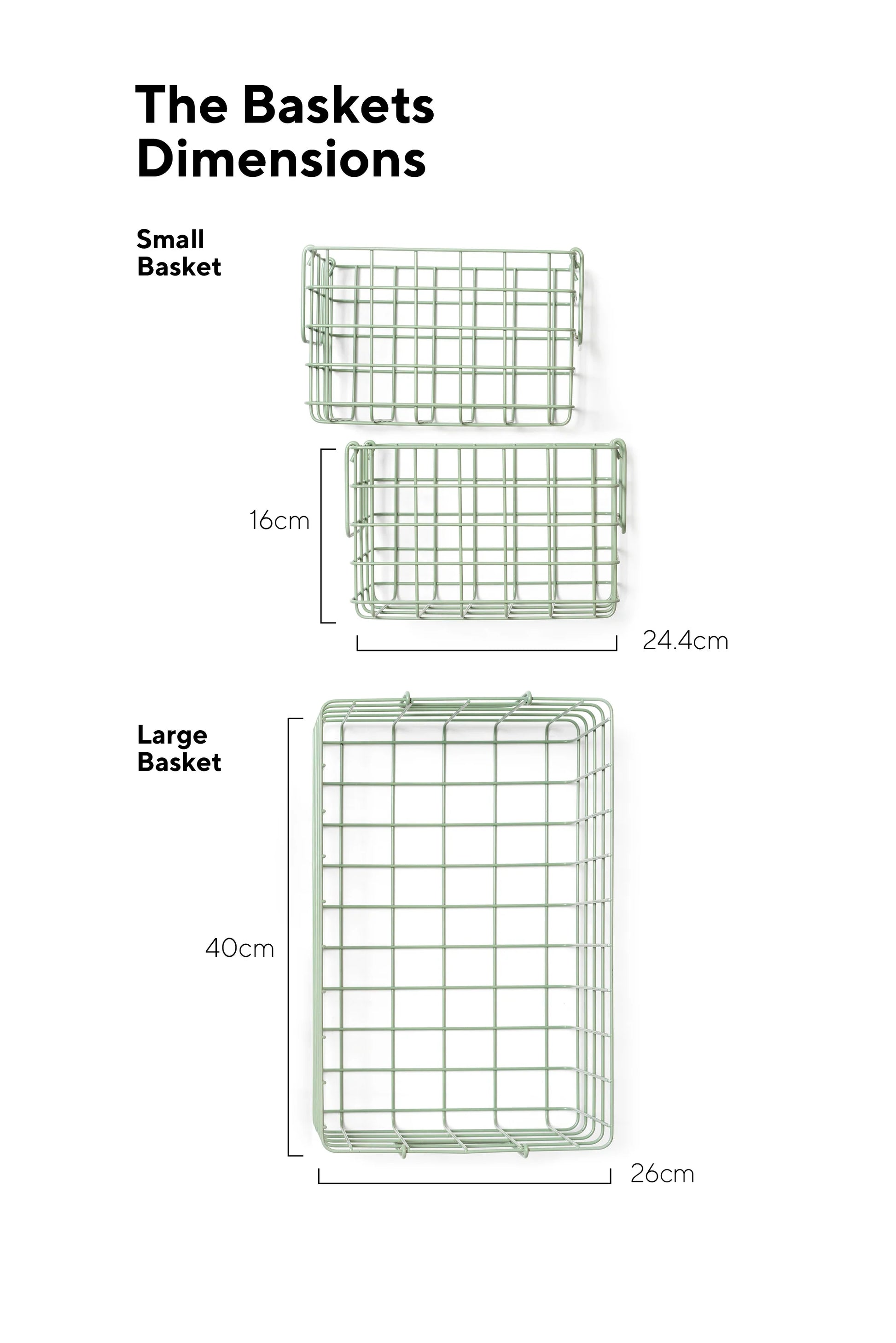 Metallkorb 'The Basket' – sage mustard