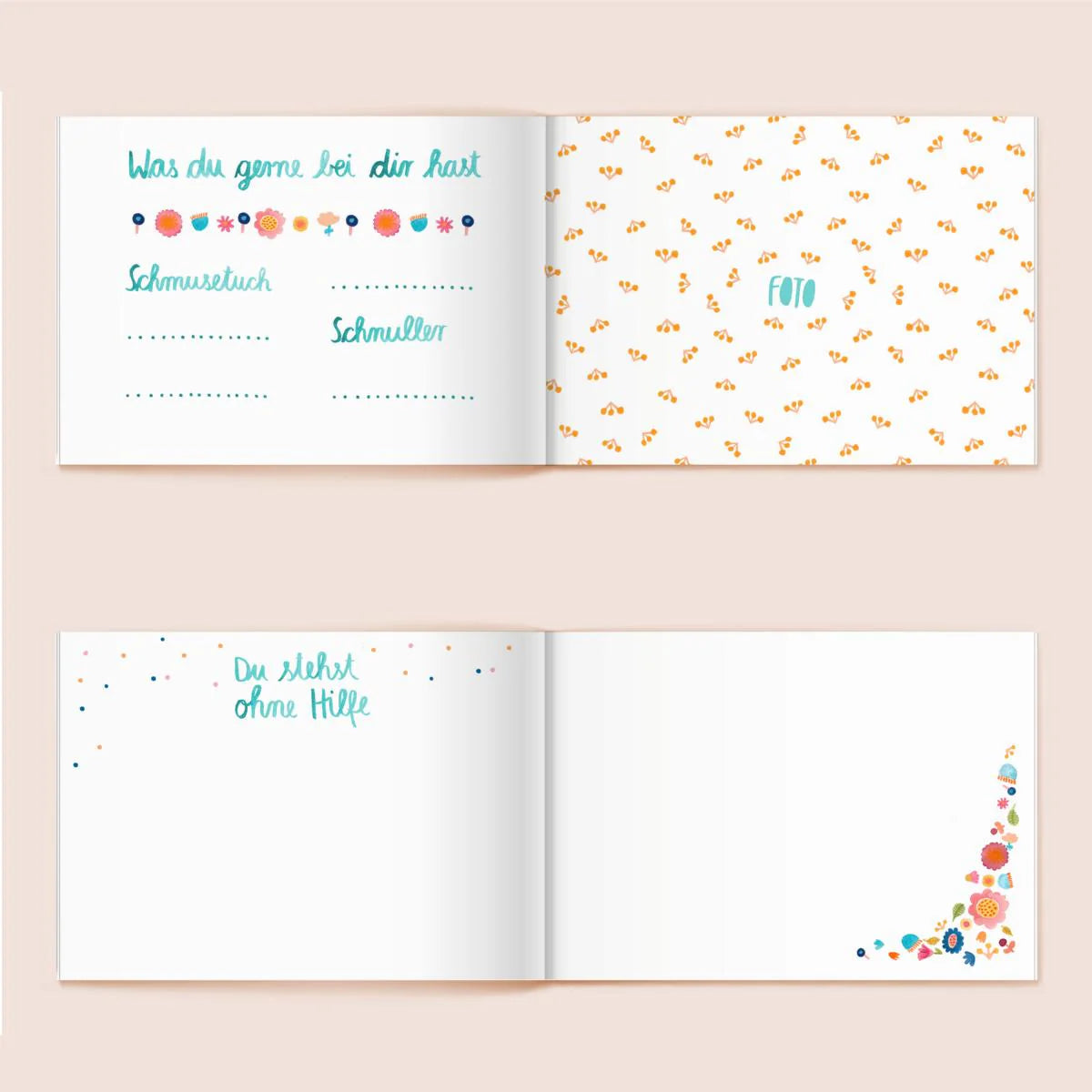Hardcover Babytagebuch 'Willkommen kleiner Mensch' Frau Ottilie