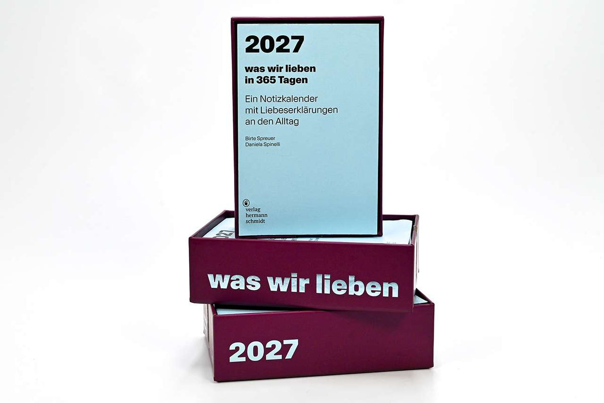 Notizkalender 'was wir lieben: in 365 Tagen' – 2027